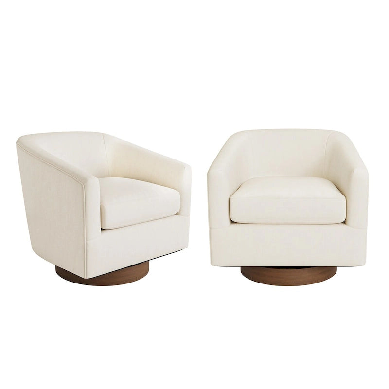 360 Swivel Barrel Accent Chair, Set of 2