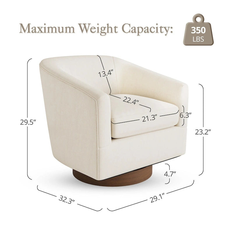 360 Swivel Barrel Accent Chair, Set of 2