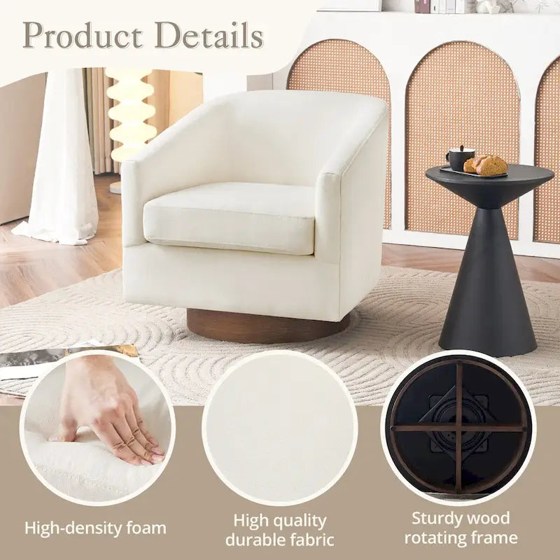 360 Swivel Barrel Accent Chair, Set of 2