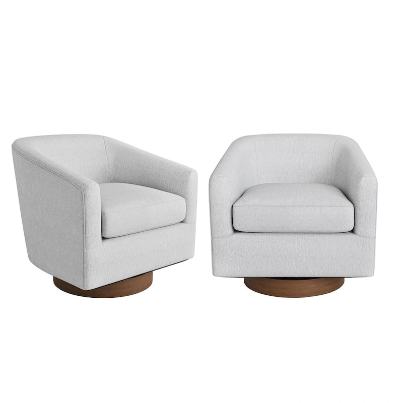 360 Swivel Barrel Accent Chair, Set of 2