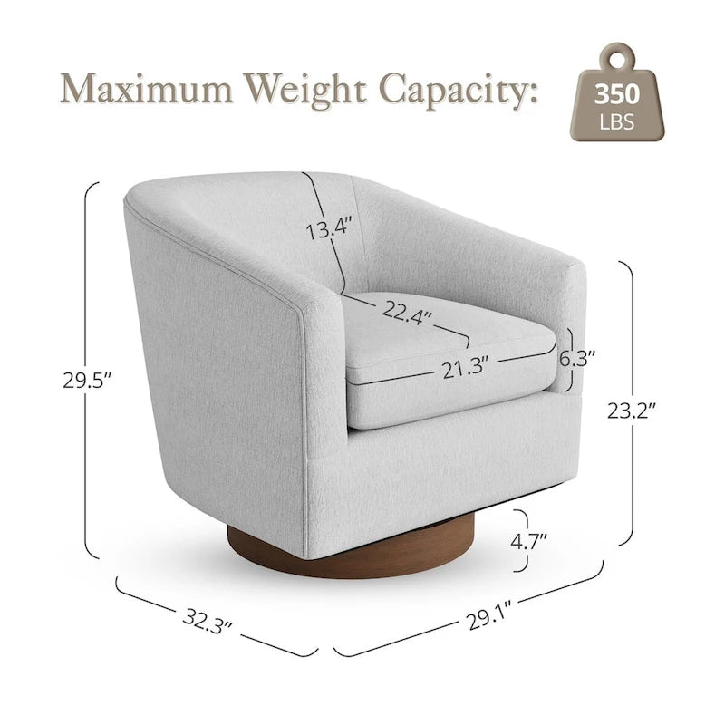 360 Swivel Barrel Accent Chair, Set of 2