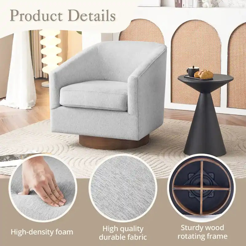 360 Swivel Barrel Accent Chair, Set of 2