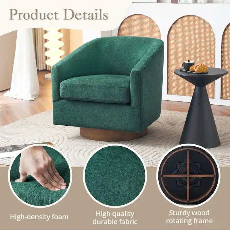 360 Swivel Barrel Accent Chair, Set of 2