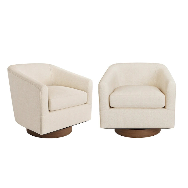360 Swivel Barrel Accent Chair, Set of 2