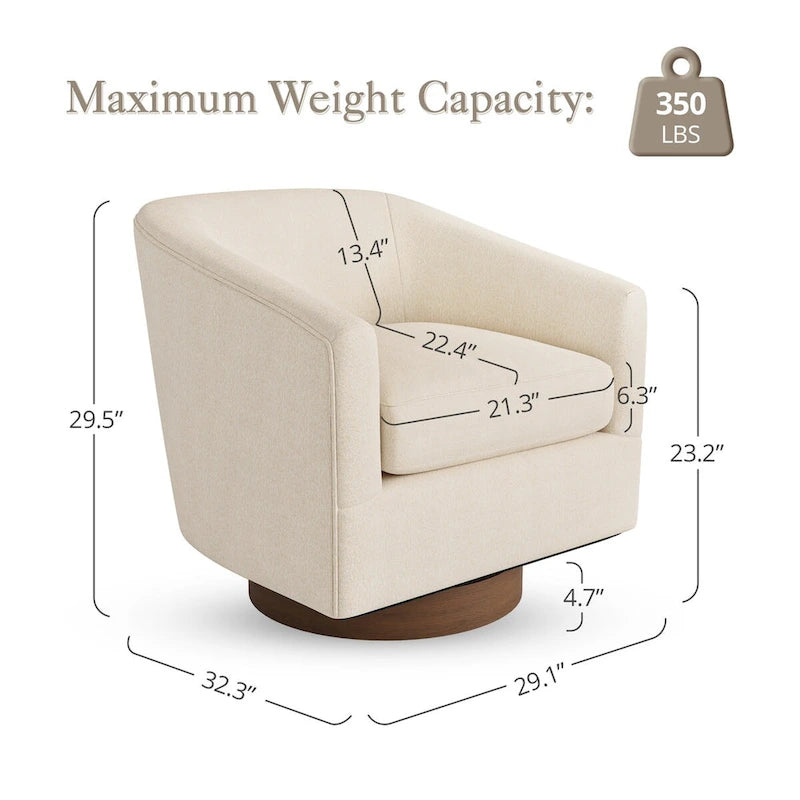360 Swivel Barrel Accent Chair, Set of 2