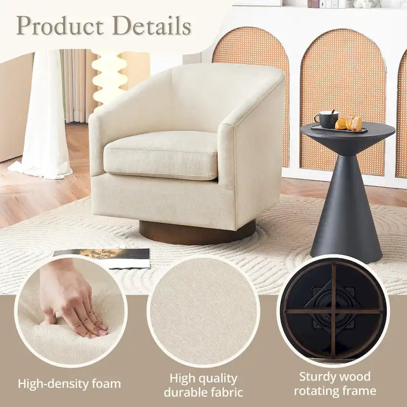 360 Swivel Barrel Accent Chair, Set of 2