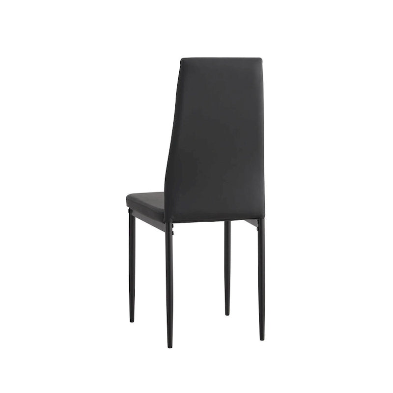 Set di 6 sedie da pranzo in ecopelle effetto diamante