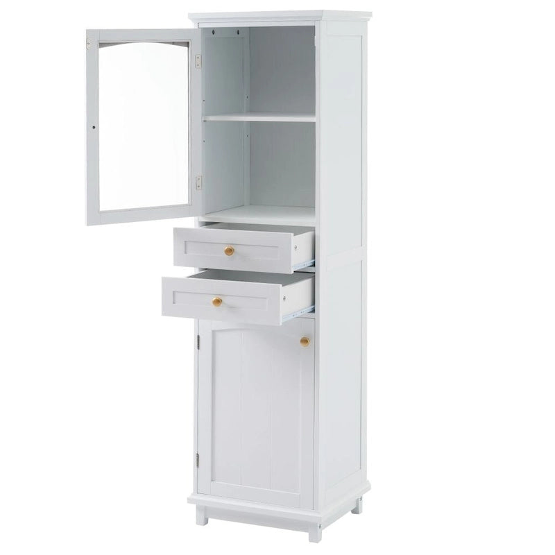 Mobiletto alto moderno autoportante per riporre oggetti in bagno