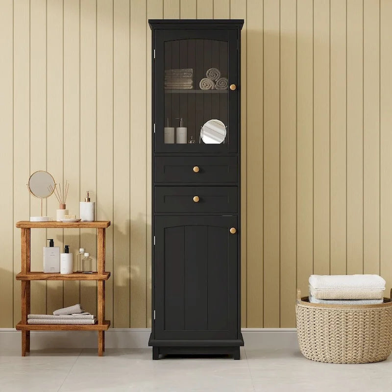 Modern Free-Standing Tall Bathroom Storage Cabinet