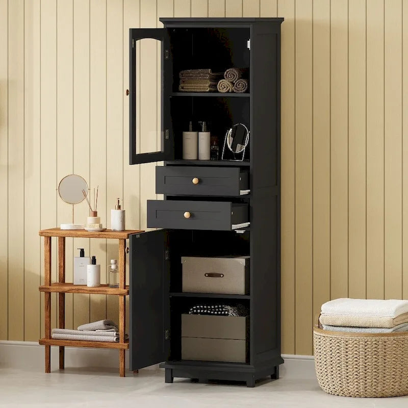 Mobiletto alto moderno autoportante per riporre oggetti in bagno